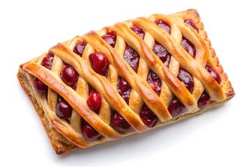 Deliciously sweet cherry lattice pie, perfect for a delightful dessert.