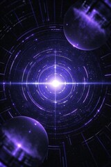 Obraz premium a close up of a purple and black background with a star