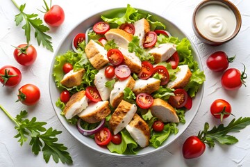 Delicious Chicken Salad with Fresh Herbs and Tomatoes