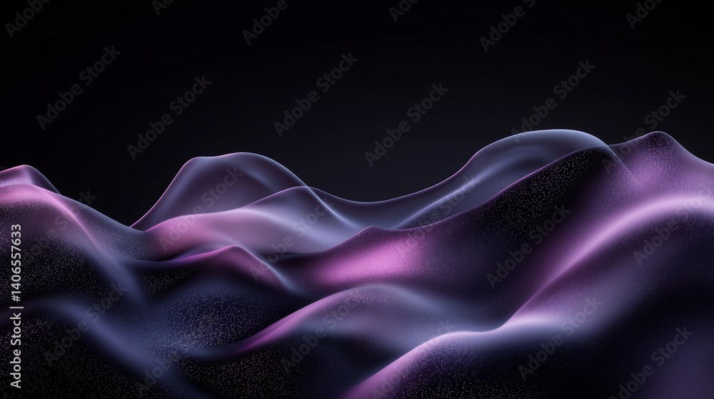 Poster abstract luminous texture over dark background with soft glowing purple hues creating a surreal vibe