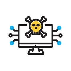 Vector multi color icon for Hack