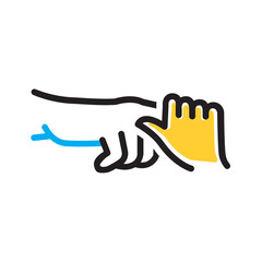 Obraz premium Vector multi color icon for Grasp