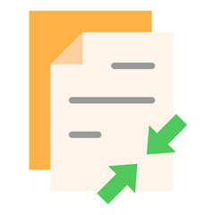 Obraz premium Compress Document Flat Icon