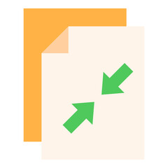 Compress Document Flat Icon