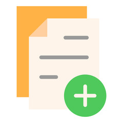 Obraz premium Create Document Flat Icon