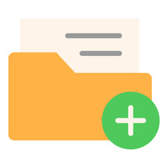 Obraz premium Create Folder Flat Icon