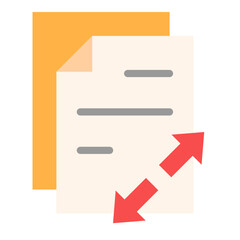 Obraz premium Extract Document Flat Icon
