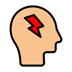 Overactive Mind Vector Filled Icon Design
