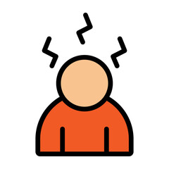 Stress Icon Vector Filled Icon Design