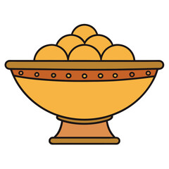 Bowls illustration flat vector design
