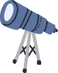 Telescope Illustration for Stargazing and Astronomical Observation