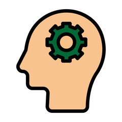 Deep Thinking Vector Filled Icon Design