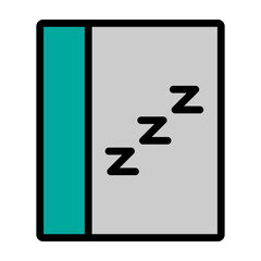 Sleep Diary Vector Filled Icon Design