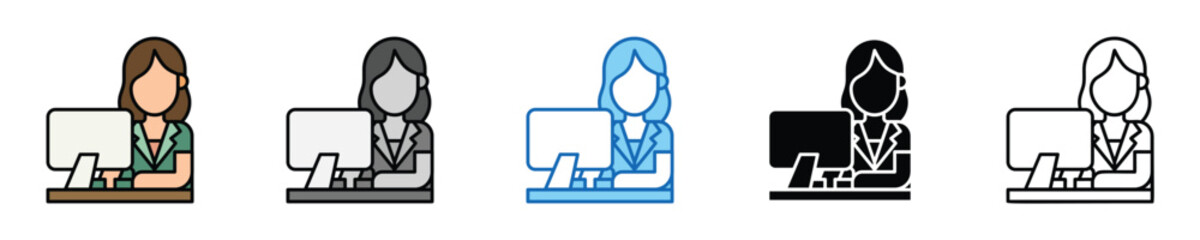 Administration Icons Set – Editable Vector Icons in Multiple Styles