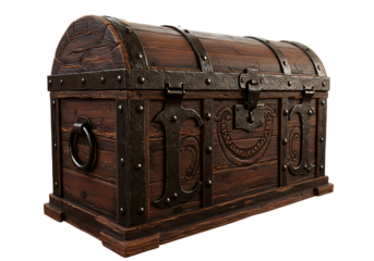 Vintage Wooden Treasure Chest – 3D Rendered Illustration
