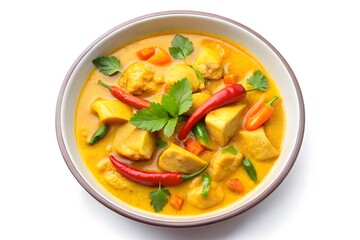 Delicious Chicken Curry in a Bowl, Ready to Eat