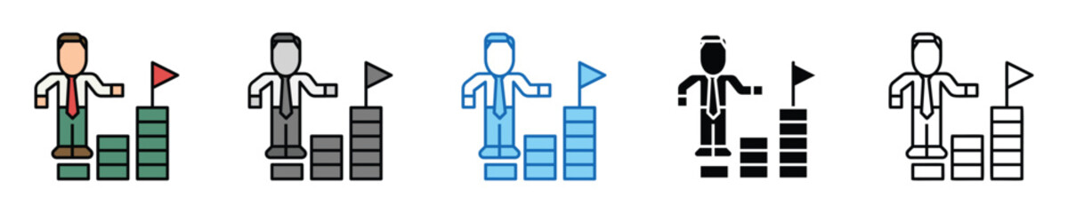 Career Icons Set – Editable Vector Icons in Multiple Styles