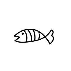 simple line doodle fish