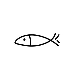 simple line doodle fish