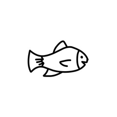simple line doodle fish