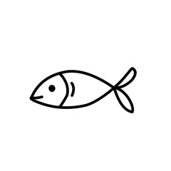 simple line doodle fish