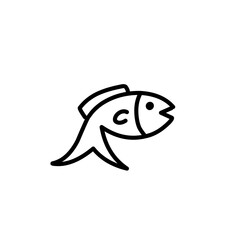 simple line doodle fish