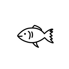 simple line doodle fish