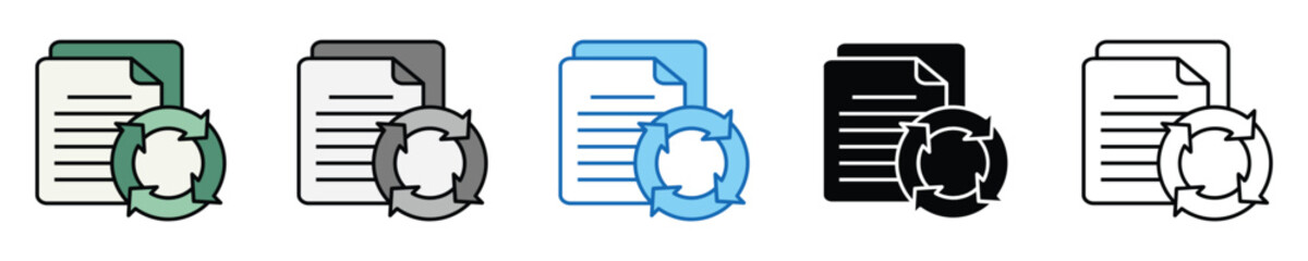 Continuous Icons Set – Editable Vector Icons in Multiple Styles