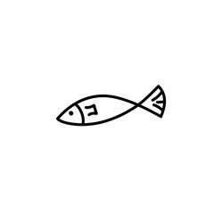 simple line doodle fish