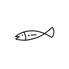 simple line doodle fish