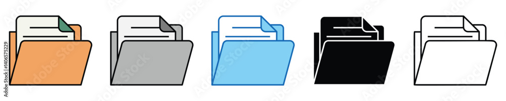 Poster data icons set – editable vector icons in multiple styles