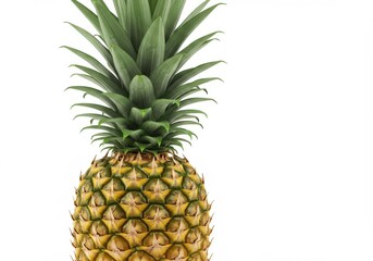 Fototapeta premium Fresh pineapple fruit close up isolated on white background