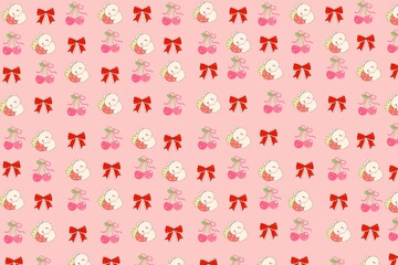 This girls&rsquo; fabric design features a cheerful and delicate blend of pastel colors with playful motifs such as florals, polka dots, butterflies, and hearts.