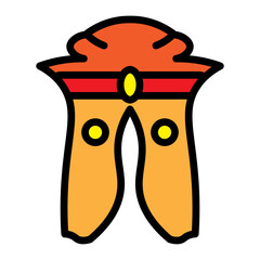 Royal Robes Vector Filled Icon Design