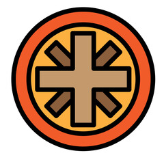 Obraz premium Kingdom Map Vector Filled Icon Design