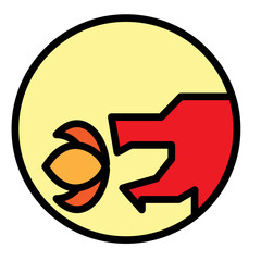 Dragon Fire Vector Filled Icon Design