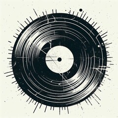 Abstract Grooves A Textured Vinyl Soundscape suitable for editorial use