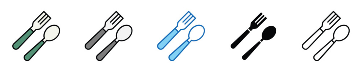 Eat Icons Set – Editable Vector Icons in Multiple Styles