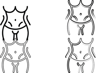 Minimalist line art, duffle bags, simple black and white sketches, cylindrical travel bags, iconic luggage designs, clean outlines, stylized handbags, repeating pattern, fashion accessories illustrati