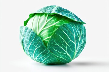 Fototapeta premium Vibrant Green Cabbage: A Fresh and Healthy Vegetable