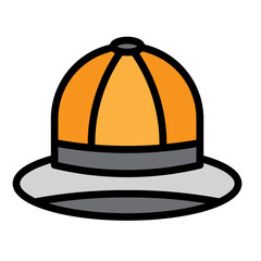Safari Hat Vector Filled Icon Design