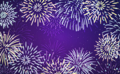 打ち上げ花火の背景イラスト