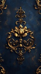 Luxury Gold Damask Wallpaper Stunning Mobile Wallpaper Design - 4K Resolution