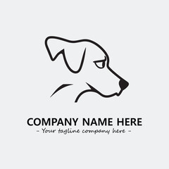 Dog illustration black and white for logo company vector image
