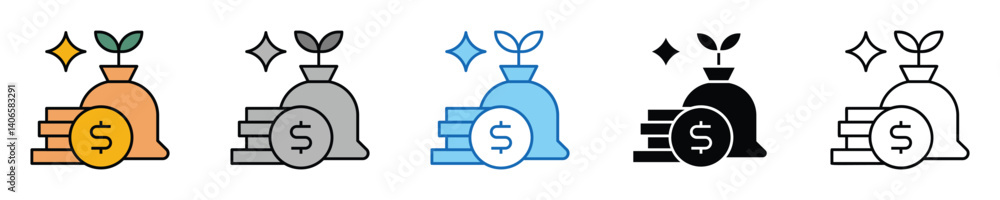 Poster interest icons set – editable vector icons in multiple styles