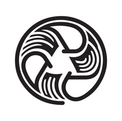 Recycle symbol silhouette vector illustration