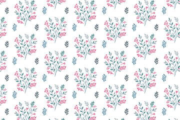 contemporary botanical seamless pattern featuring detailed floral elements graphic leaves abstract blossoms and nature inspired textures for digital textile printing

