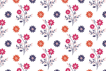 modern seamless botanical flower pattern with artistic floral drawings decorative leaves and natural blossom textures ideal for textiles fashion and background design

