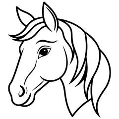 Fototapeta premium High-quality horse head vector design, perfect for logos, illustrations, and creative projects.