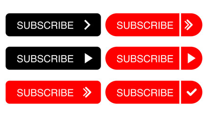 Subscribe Web Pledging Ui Buttons Set Vector Illustration